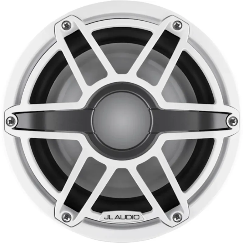Subwoofer Náutico / 8" / Deflector Infinito o Caja Cerrada / 200 W RMS / Impedancia 4 Ohm / Sensibilidad 86.8 dB / Cono de Polipropileno Relleno de Mica / Iluminación LED Transflective™ / Rejilla Deportiva Blanca