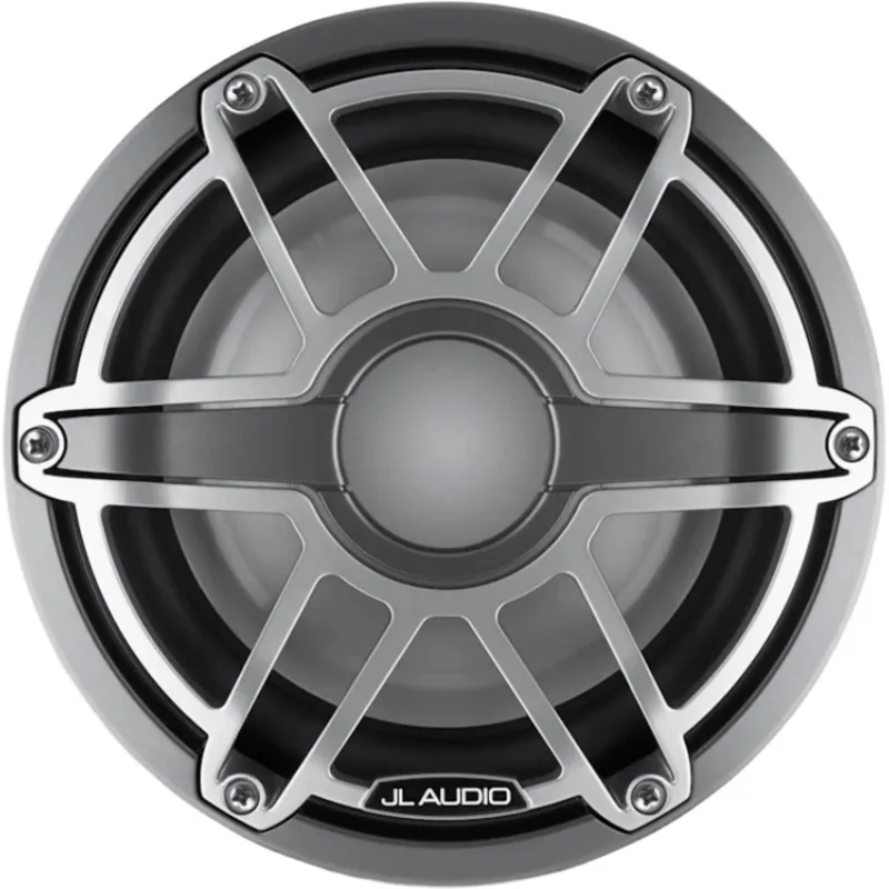 Subwoofer Náutico JL Audio M6 / 8" (20.3 cm) / Cono de Polipropileno Relleno de Mica / Impedancia 4 Ohm / Potencia RMS 200 W / Sensibilidad 86.8 dB / Rejilla Deportiva de Titanio / Deflector Infinito o Caja Cerrada / Conexiones de Pala