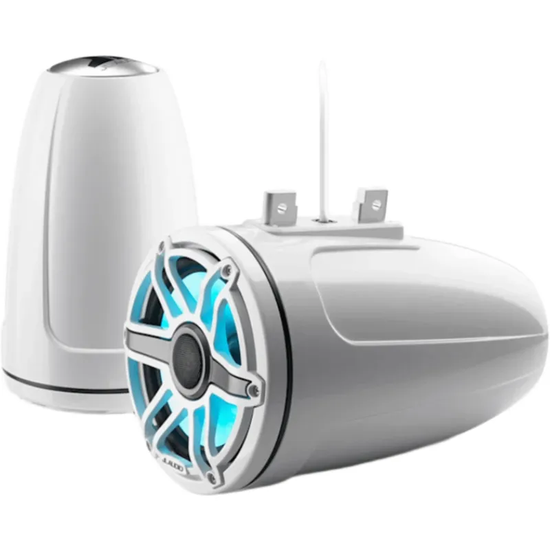 Par de Bocinas Cerradas para Torre / 7.7" / Coaxial Cerrado / 100 W RMS / 4 Ω / 45 Hz - 25 kHz / Sensibilidad 91 dB / Iluminación LED Transflective™ / Blanco Clásico