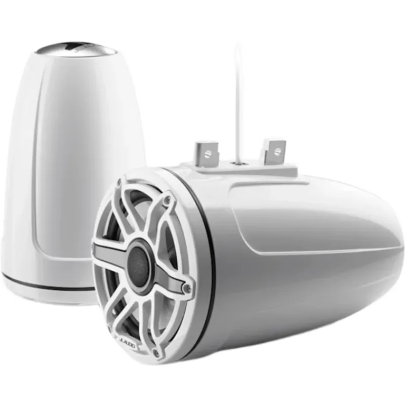 Par de Bocinas Cerradas para Torre / Coaxial 7.7" (196 mm) / 100 W RMS / 4 Ω / Sensibilidad 91 dB / Respuesta de Frecuencia 45 Hz-25 kHz / Tweeter de Cúpula de Seda 25 mm (1") / Cono de Polipropileno Relleno de Mica / Rejilla Deportiva Blanca