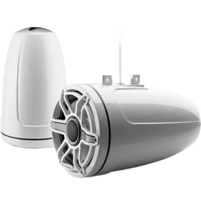 Par de Bocinas Cerradas para Torre / Coaxial 8.8" (224 mm) / 125 W RMS / Impedancia 4 Ω / Respuesta 38 Hz-20 kHz / Tweeter Cúpula de Seda 32 mm (1.25") / Cono Polipropileno con Mica / Rejilla Deportiva Blanca / Cable 16 AWG 3 m (10