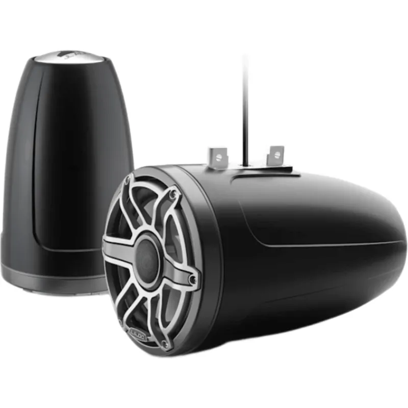 Par de Bocinas Cerradas para Torre / 8.8" (224 mm) / Coaxial Cerrado / Acabado Titanio / Rejilla Deportiva de Titanio / RMS 125 W / Sensibilidad 90.5 dB / Respuesta 38 Hz-20 kHz / Impedancia 4 Ω / Amplificador Recomendado 50-250 W por Canal / Cono de Pol