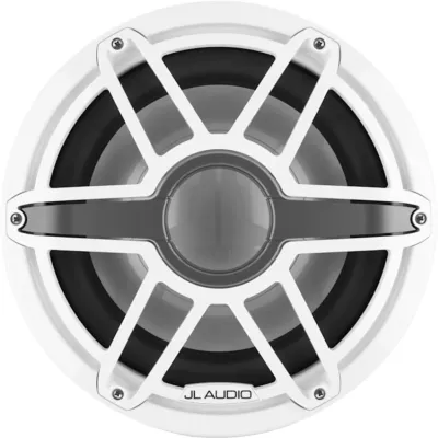 Subwoofer Náutico JL Audio M7 / 12" / Rejilla Deportiva Blanca / Deflector Infinito / 600 W RMS / 4 Ohm / Sensibilidad 86.7 dB / Cono de Polipropileno Relleno de Mica / Montaje 306 mm (12.0625 in) / Profundidad de Montaje 202 mm (7.94 in)