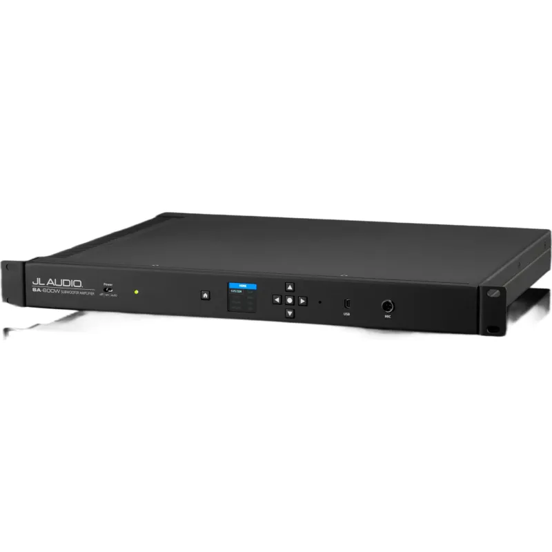 Amplificador para Subwoofer / 600 W RMS x 1 a 3 Ω / Modos de Energía Desactivado-Activado-Automático / Entradas RCA Desequilibradas y Alto Nivel / Filtro Paso Bajo 30-130.1 Hz / Pendientes 12-24 dB/octava / Retraso de Fase 0-25 ms / Aj