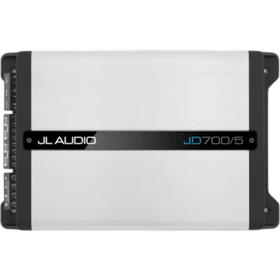 Amplificador de Sistema para Coche / 5 Canales / 700 W / Clase D / 4 x 75 W RMS + 1 x 180 W RMS a 4 Ω / 4 x 100 W RMS + 1 x 300 W RMS a 2 Ω / Filtros Paso Alto, Paso Bajo y Paso de Banda / Refuerzo de Graves / Control de Nivel Remoto Opcional
