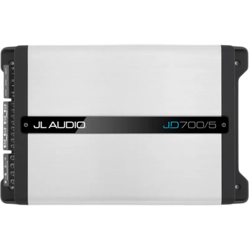 Amplificador de Sistema para Coche / 5 Canales / 700 W / Clase D / 4 x 75 W RMS + 1 x 180 W RMS a 4 Ω / 4 x 100 W RMS + 1 x 300 W RMS a 2 Ω / Filtros Paso Alto, Paso Bajo y Paso de Banda / Refuerzo de Graves / Control de Nivel Remoto Opcional