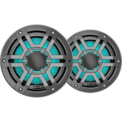 Altavoz Náutico Coaxial 6.5″ / 50 W RMS / LED RGB / IPX6 / Rejilla Deportiva Gris / 4 Ω / 55 Hz - 20 kHz