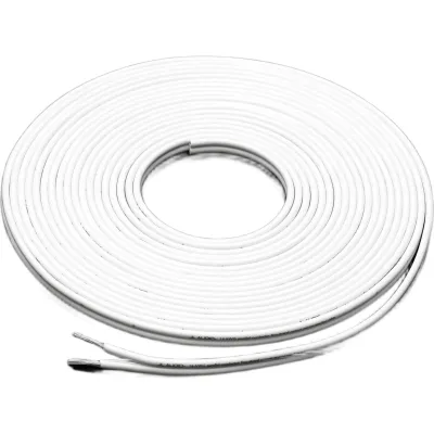 Cable de Altavoz Marino / 16 AWG Real / 2 Conductores Paralelos / Cobre OFC Estañado / Cubierta PVC Blanco Flexible / 25 pies (7.62 m) / JL Audio