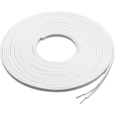 Cable de Altavoz Marino / 12 AWG Real / Dos Conductores Paralelos / Cobre OFC Estañado / Cubierta PVC Blanca / 380 pies (115.82 m) / Bobina