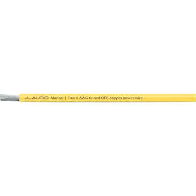 Cable de Alimentación Marino ABYC / 6 AWG / 200 pies (61 m) / Amarillo / Cobre OFC Estañado / 1,176 Hebras / PVC Flexible / Resistente a Aceite, Gasolina y UV / Instalaciones Marinas y Automotrices
