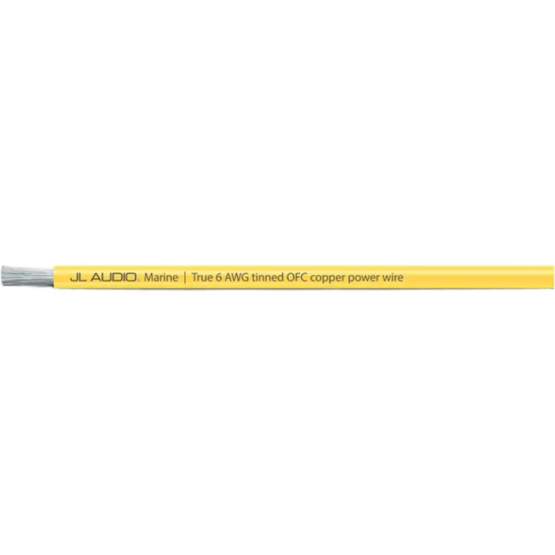 Cable de Alimentación Marino ABYC / 6 AWG / 200 pies (61 m) / Amarillo / Cobre OFC Estañado / 1,176 Hebras / PVC Flexible / Resistente a Aceite, Gasolina y UV / Instalaciones Marinas y Automotrices