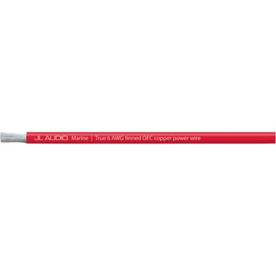 Cable de Alimentación Marino ABYC / 6 AWG Real / 200 pies (61 m) / Cobre OFC Estañado / 1,176 Hebras / Cubierta PVC Flexible / Resistente a Aceite, Gasolina y UV / Color Rojo