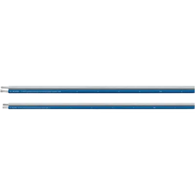 Cable de Altavoz / 2 Conductores Paralelos / Calibre 16 AWG Real / Cobre OFC Estañado / 500 pies (152.4 m) / Cubierta PVC Flexible / Azul Translúcido y Transparente / Uso Marino / Para Bocinas, Componentes y Subwoofers
