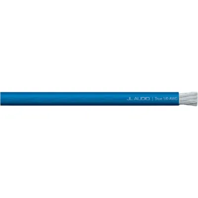 Cable de Alimentación y Tierra / 1/0 AWG Real / 50 pies (15.2 m) / Cobre OFC Estañado / 4,704 Hebras / Cubierta PVC Flexible / Azul Translúcido / Hasta 250 A / Uso Automotriz y Marino