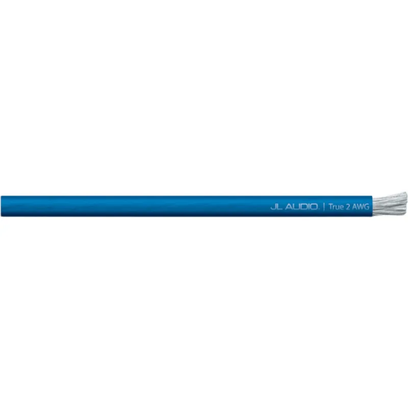 Cable de Alimentación para Amplificadores / 2 AWG Real / 50 pies (15.2 m) / Cobre OFC Estañado / 2,940 Hebras / Uso Marino / PVC Flexible / Azul Translúcido / Hasta 150 A
