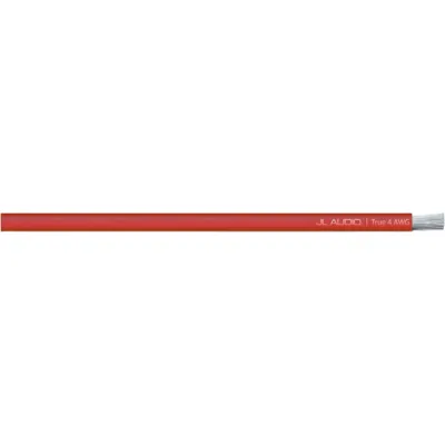 Cable de Alimentación para Amplificadores / Calibre 4 AWG Real / Longitud 100 pies (30.5 m) / Cobre OFC / 1,862 Filamentos / Conductores Estañados Resistentes a la Corrosión / Cubierta PVC Suave y Flexible / Color Rojo Translúc