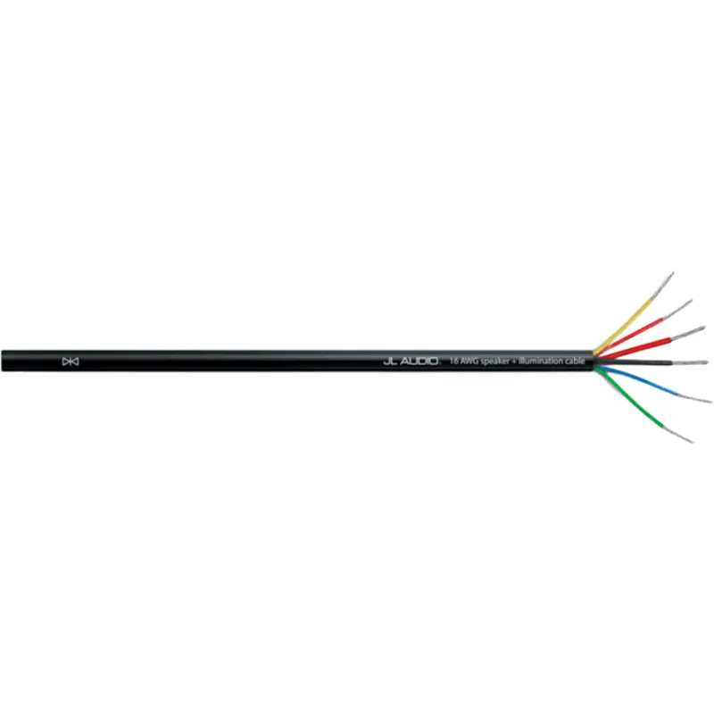 Cable Multifunción para Altavoces e Iluminación LED / Bobina 250 pies (76.2 m) / 6 Conductores / 2 × 16 AWG OFC Altavoz + 4 × 20 AWG OFC RGB / Cobre Libre de Oxígeno Estañado / Cubierta PVC Negro Grado Marino / Fila