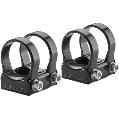 Accesorio de Montaje para Sistema Cerrado VeX / Montaje en Tubo / Diámetro Interior 1.5 in (3.81 cm) / Abrazadera Giratoria / Perfil Bajo / Acero Inoxidable Grado Marino / Resistente a UV y Corrosión / Juego de 2 Soportes / Negro