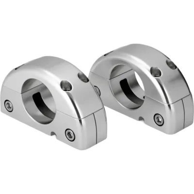 Soporte de Montaje para Altavoz de Torre / Montaje en Tubo 1.9" (48.3 mm) / Altura 6.9 cm (2.7 in) / Ancho 4 cm (1.6 in) / Largo 12.2 cm (4.8 in) / Compatible con JL Audio ETXv2 y ETXv3 / Aluminio o Acero Inoxidable / Acabado Anodizado Marino / Par d