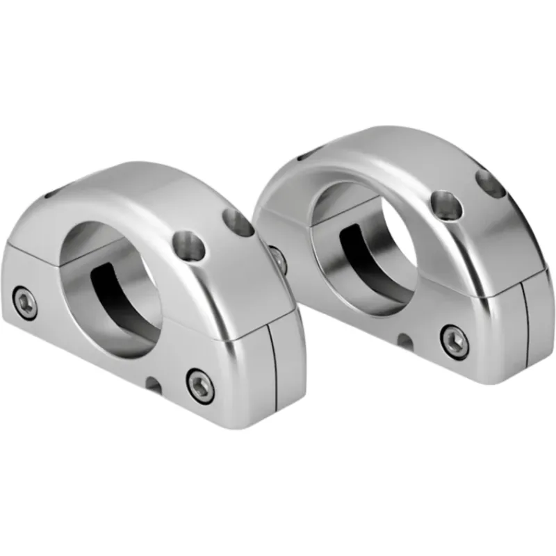 Soporte de Montaje para Altavoz de Torre / Montaje en Tubo 2″ (50.8 mm) / Aluminio Mecanizado Grado Marino / Acabado Anodizado Transparente / Tornillería de Acero Inoxidable / Compatible con ETXv2 y ETXv3 / Par de Soportes