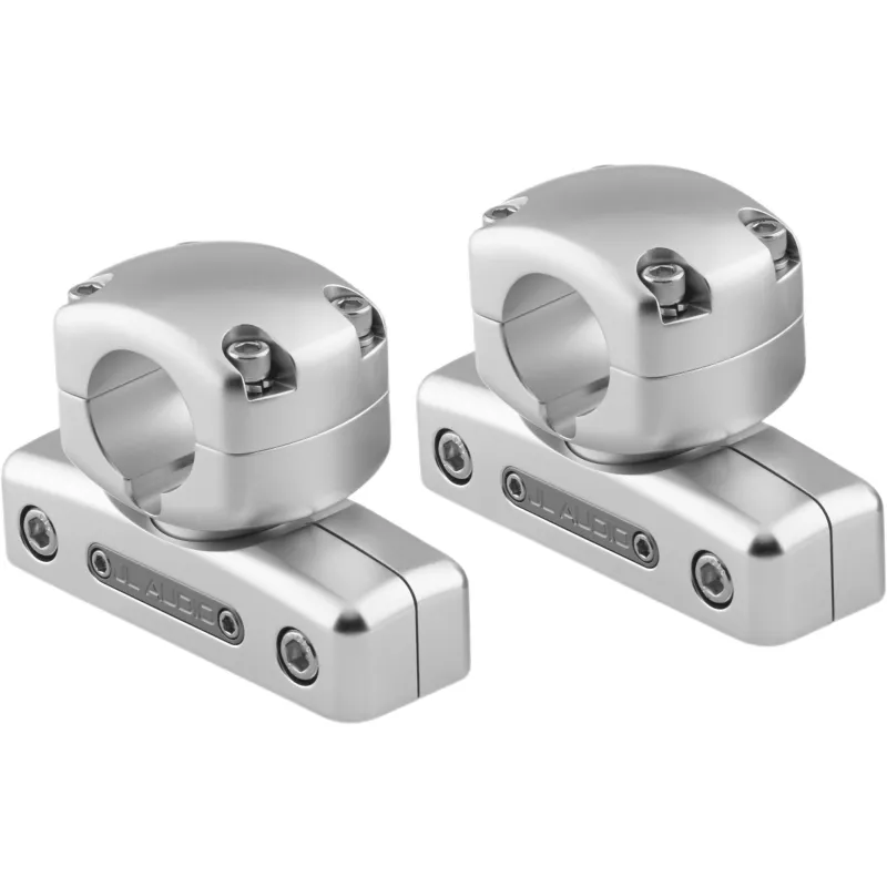 Accesorio de Montaje para Altavoz de Torre Cerrado / Montaje en Tubo Giratorio 1.315″ (33.4 mm) / Aluminio Grado Marino Mecanizado / Acabado Anodizado Transparente / Tornillería Acero Inoxidable / Giro Aproximado 334° / Compatible con JL