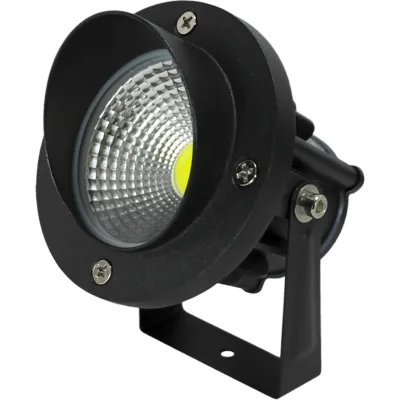 Luminario LED Tipo Estaca / COB / 12W / 110-240V~ 60Hz / IP65 / 2700 K Luz Cálida / Ángulo de Luz 36° / Cabeza Ajustable 45° a 85° / Aleación de Aluminio y Vidrio Templado / Interior-Exterior