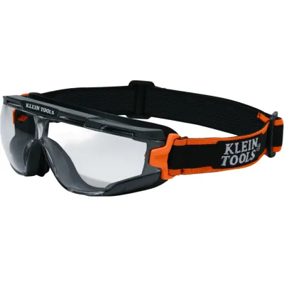 Gafas de Seguridad Compactas / Cristales Transparentes / ANSI Z87.1+ D3 D4 y CSA Z94.3 / Claridad Óptica Clase 1 / Protección UV 99.9% / Rejillas Antivaho / Correa con Agarres de Silicona / Policarbonato
