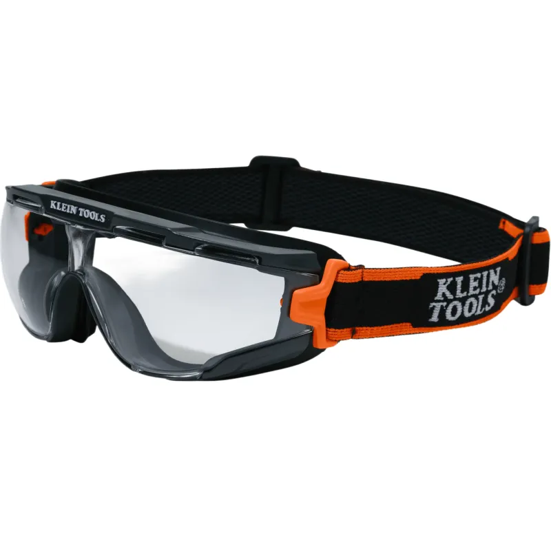 Gafas de Seguridad Compactas / Cristales Transparentes / ANSI Z87.1+ D3 D4 y CSA Z94.3 / Claridad Óptica Clase 1 / Protección UV 99.9% / Rejillas Antivaho / Correa con Agarres de Silicona / Policarbonato