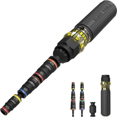 Desarmador de Impacto / 14 en 1 / Magneto de Tierras Raras / Almacenamiento Dual / Asistencia de Torque / Adaptador 7/8".