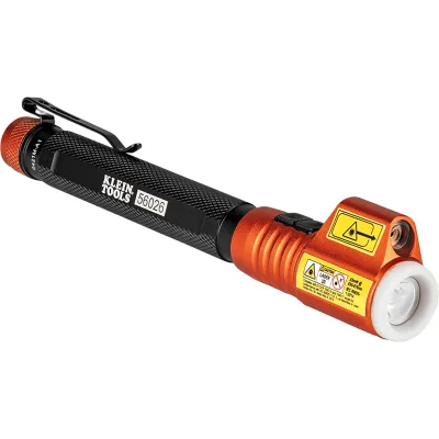 Minilinterna LED de Inspección con puntero láser / 70 Lúmenes / Láser Rojo Clase 3R / Cuerpo de Aluminio / Clip de Bolsillo Extraíble / Anillo que Brilla en la Oscuridad / 2 Baterías AAA / 6 Horas de Autonom&