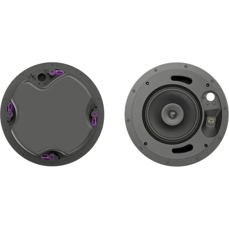Altavoz de Techo 6.5 in (165 mm) | PoE++ PoE+ PoE Auto-negociado | Dante | Amplificador, DSP y Mezclador Integrados | Mezcla de Dos Canales | EQ Paramétrico | Filtros Pasa Altos y Pasa Bajos | SPL Máximo 105 dB | UL2043 Plenum | UL1480A | R