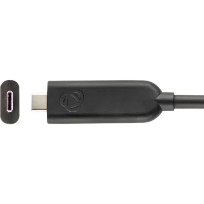 Cable Activo Híbrido AOC USB-C (M) a USB-C (M) | USB 3.2 Gen-2 Full Featured | 10 Gbps | 4K@60 Video | Carga 60W | K-Lock | 10.70 mts (35 ft)