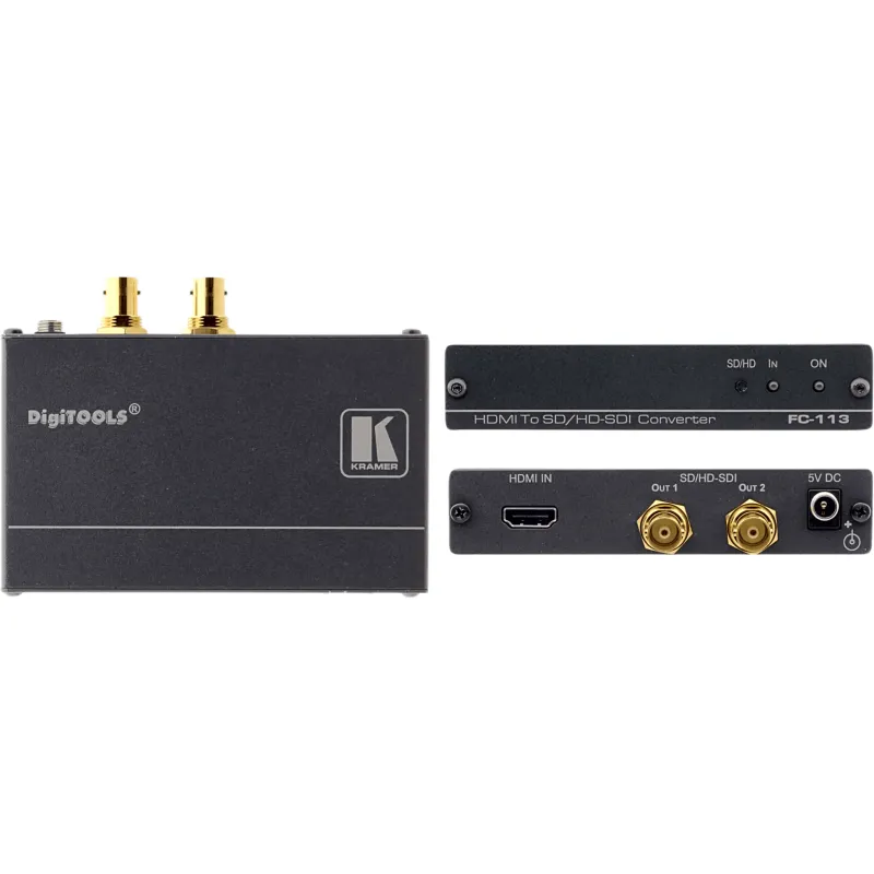 Conversor de Formato HDMI a 3G HD-SDI | 1 Entrada HDMI | 2 Salidas SD/HD/3G HD-SDI BNC | Tasa de Datos hasta 3 Gbps | Audio Embebido | Compatible HDTV | Multi Estándar SMPTE 259M, 292M y 424M | LED Active Input |