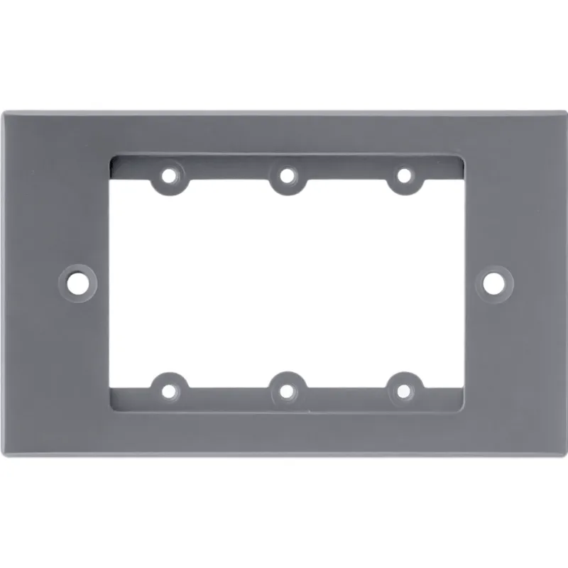 Frame para Wall Plate Inserción | 1 Gang | Metal | Version USA | Incluye Inserciones y Tornillos | Gris
