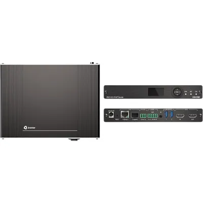 Decoder AVoIP 4K60 4:4:4 | Streaming sobre Ethernet | Dante, USB, IR, RS-232, CEC | PoE+ | Aluminio Mega Tool Deep