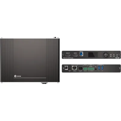 Codificador AVoIP 4K60 4:4:4 | Transmisión por Ethernet o Fibra | Audio Dante, USB, IR, RS-232, CEC | Códec Visualmente Sin Pérdidas | PoE+ | Gestión por Web y API