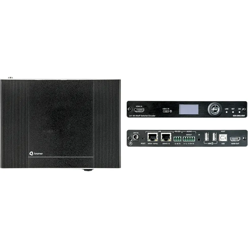 Codificador de conmutación automática AVoIP | 4K@60Hz (4:2:0) | 4K@30Hz (4:4:4) | Dante sobre red 1G | HDMI y USB-C | Gestión con API P3K | Seguridad empresarial IT | Videowall 16x16 | 999 canales