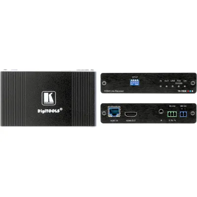 Receptor HDBaseT | 4K60 4:2:0 HDMI | Bidireccional PoE | RS-232 e IR | Largo Alcance