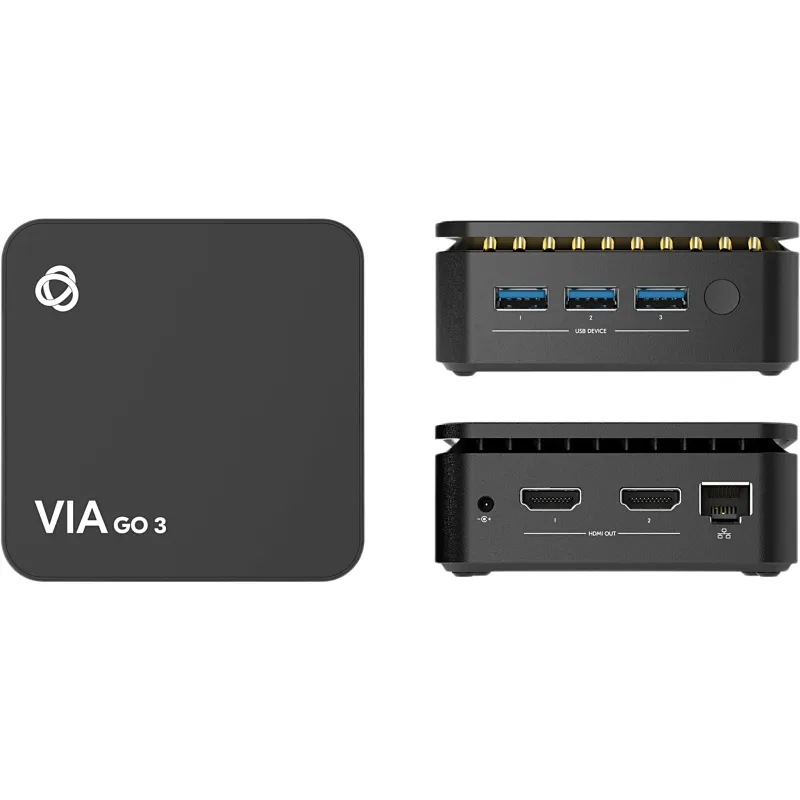 Gateway de Presentación Inalámbrica | 4K | Wi-Fi 802.11 ac/b/g/n Dual Band 2.4/5 GHz | Bluetooth | LAN Gigabit | HDMI 2.0 | 3x USB 3.0 | AirPlay-Miracast | Hasta 4 Participantes | Cifrado 1024-bit | Gestión Cloud VSM | 9x9 cm (3.54x3.