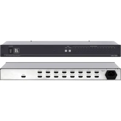 Distribuidor Amplificador HDMI 1:16 | Tasa de Datos 6.75 Gbps | HDCP Compliant | Soporta Deep Color, x.v.Color, Lip Sync y CEC | Deja Pasar 3D | Ecualización y Re-Klocking | I-EDIDPro | LED Indicadores de Salida Activa | Alimentación Univers