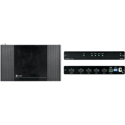 Distribuidor Amplificador HDMI 1:4 | 4K@60Hz (4:4:4) | HDR10 | HDCP 2.2 | Ancho de Banda 17.82 Gbps | Manejo Inteligente EDID | RS-232 | Mega TOOLS™