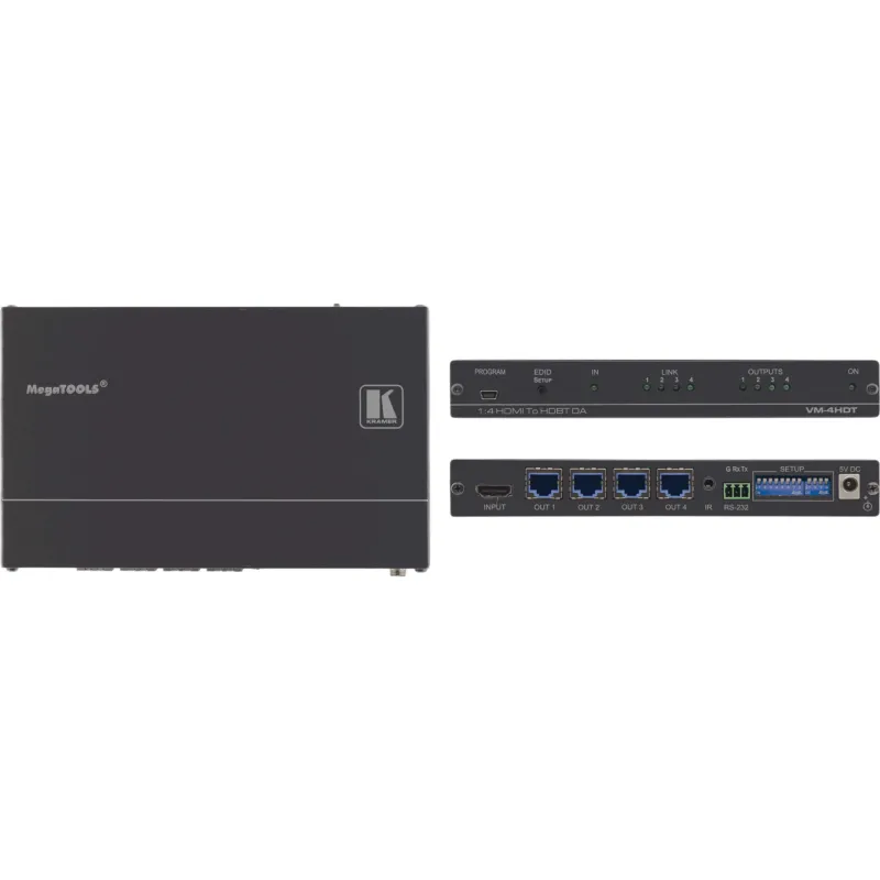 Distribuidor Extensor HDMI 1:4 | 4K60 4:2:0 | HDBaseT de Largo Alcance | 4 Salidas HDBaseT