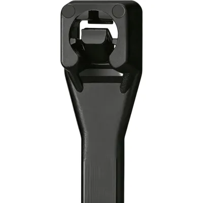 Cinchos de Nylon 66 Resistentes a UV / Uso Interior y Exterior / Autobloqueo Seguro / Color Negro / 2.5 × 100 mm / 100 Piezas