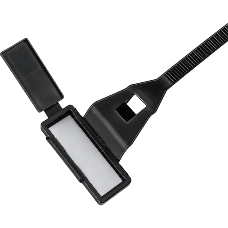 CINCHOS DE 4.8 X 200 MM NEGROS CON ESPACIO PARA MARCAR PAQUETE DE 100 PIEZAS