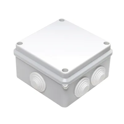 Caja de Conexiones Impermeable IP65 con 7 Entradas / 100 x 100 x 70 mm (3.9 x 3.9 x 2.8 in) / Resiste Agua y Polvo / Incluye Tornillería para su Instalación