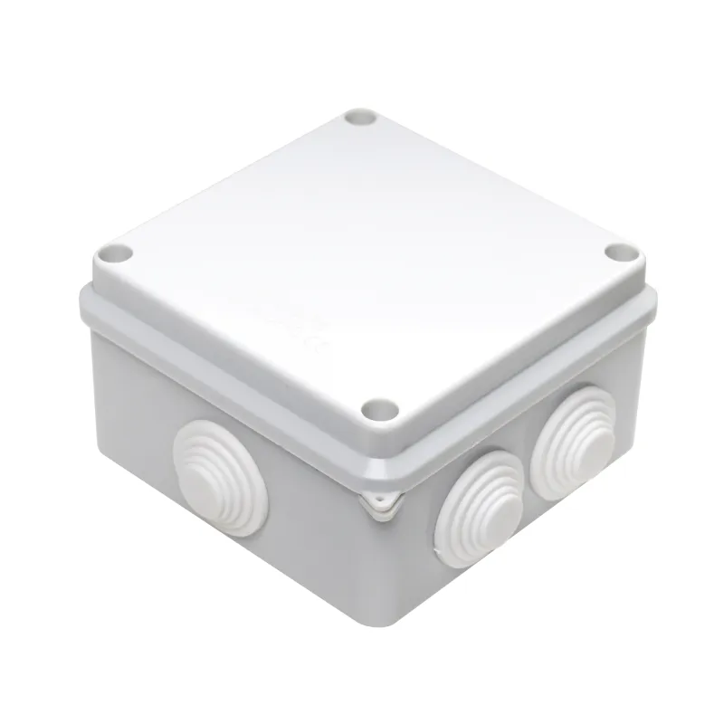 Caja de Conexiones Impermeable IP65 con 7 Entradas / 100 x 100 x 70 mm (3.9 x 3.9 x 2.8 in) / Resiste Agua y Polvo / Incluye Tornillería para su Instalación