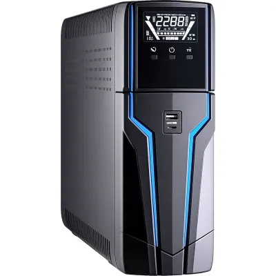 UPS Gamer 1,000VA / 600W, LED RGB, USB Frontal, Protección RJ45