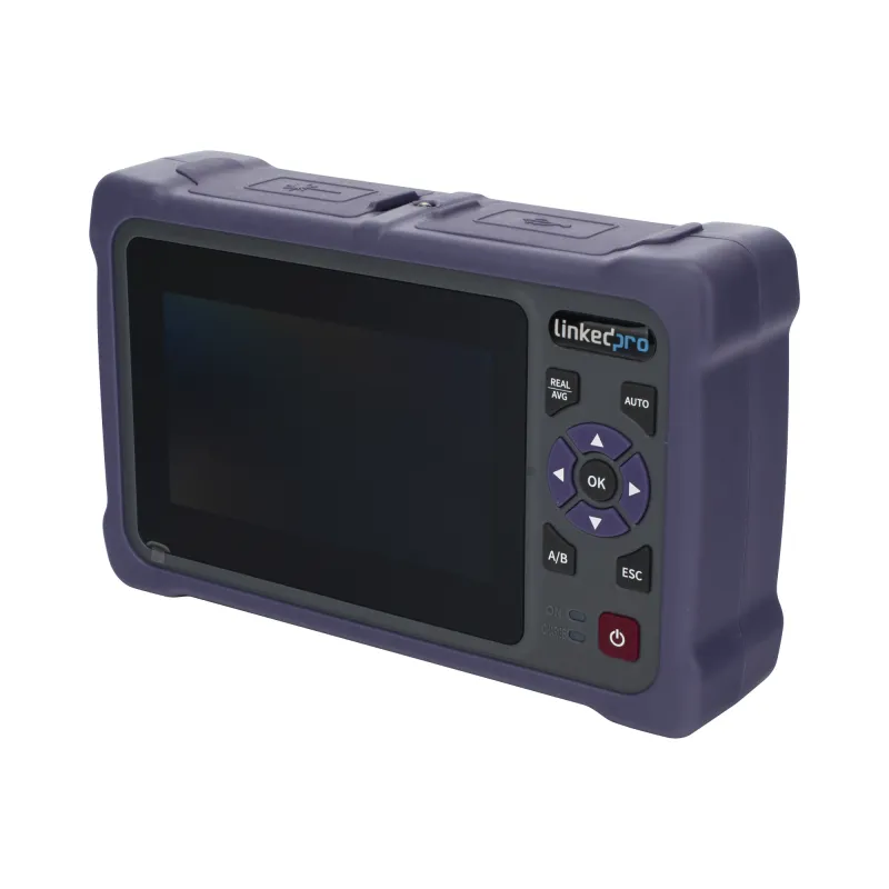 OTDR Touch para Pruebas en los Enlaces de Fibra Óptica Multimodo / Longitudes de onda 850nm y 1300nm / Función VFL 10mW / Función OPM / Función de Mapeo de cables de Red RJ45 / Recargable / Distancia de prueba de hasta 2