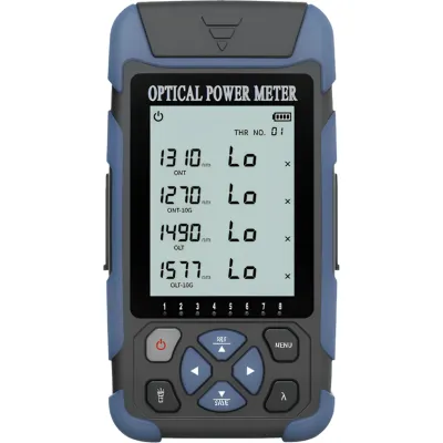Medidor de Potencia Óptica (OPM) para Fibra Óptica en Redes FTTx / Soporta 4 Longitudes de Onda: 1310nm, 1490nm y 1270nm,1577nm (GPON / XGSPON)