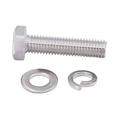 Tornillo M6 x 1.0 mm con Arandela Plana y Arandela de Presión para baterías de 12 V de 28-80 Ah.
